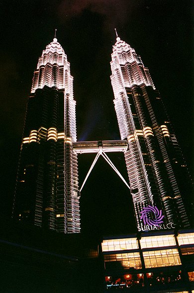 Petronas Twin Towers in Kuala Lumpur, December 2001
