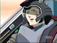 Thomas talking to Van from his DiBison zoid.