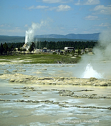 White Dome and Great Fountain Geysers
