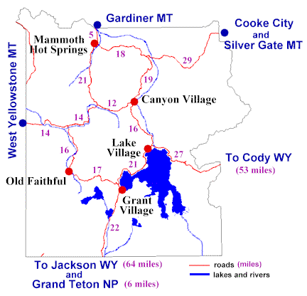 Yellowstone Road Map