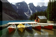 Moraine Lake Canoes - Click To Enlarge