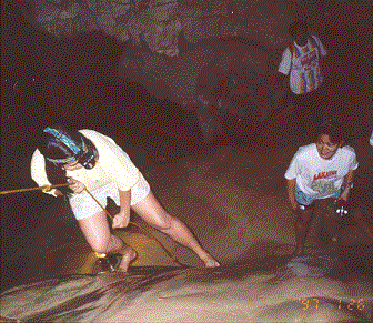 Rapelling Down Sumaging Cave
