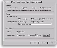 Netscape Navigator General Preferences