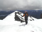 Just below the summit
