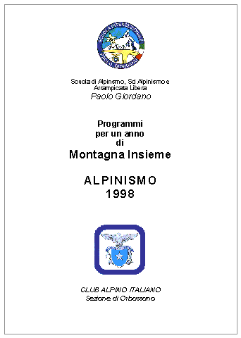 Locandina alpinismo 1998