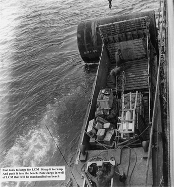 LCM used to unload cargo.