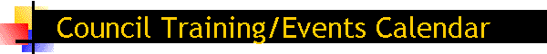 Council Training/Events Calendar