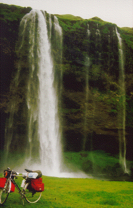 A typical waterfall on Iceland