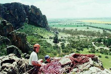 Two boys with the 'Arapiles Grin'