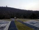The observation tower from the parking lot