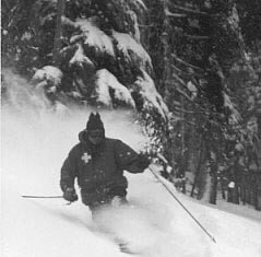 Tele skiing