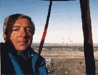 Bob poses while flying over the high desert of Albuquerque