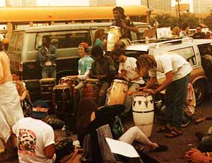 drummers by cars