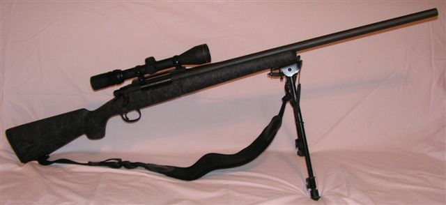 With bipod facing right