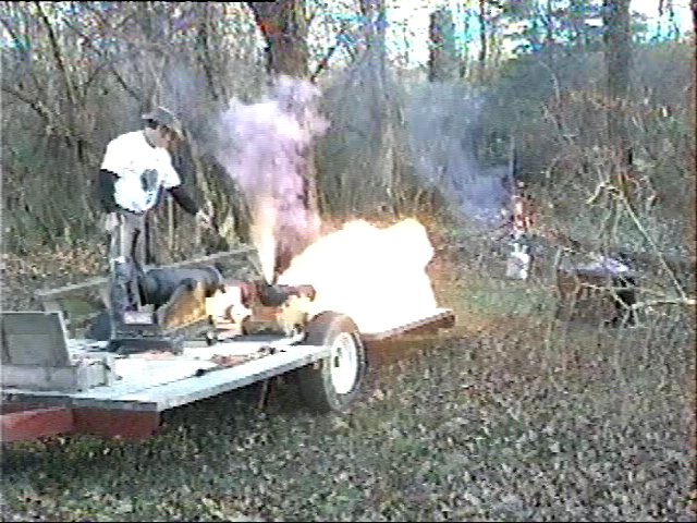 Me toasting a marshmellow But I never found it.Notice fire out the touch hole.