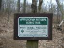 A sign marking the Appalachian Trail trailhead