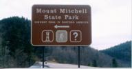 Mt. Mitchell State Park entrance