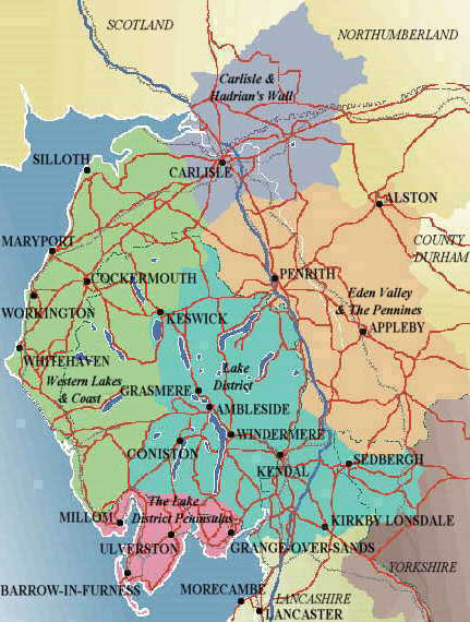 North West England Map