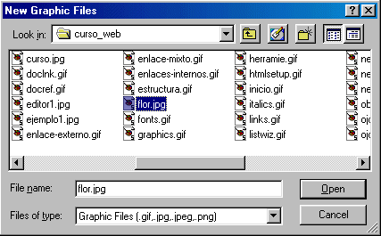 Seleccin del archivo de la imagen