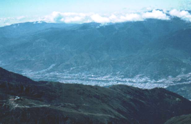 Vista de la ciudad de Mrida desde el Pico Bolvar