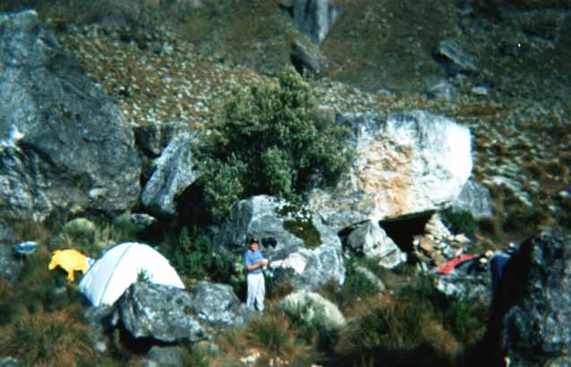 Campamento en la Laguna Verde