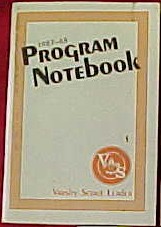 Varsity Scout Leader Program Notebook, 1984-85