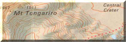 Map Mangatepopo to Tongariro