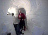 Quin the Eskimo in Igloo