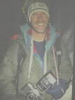 Even though it's too far to the climbin' shop, he's smilin' and Cholera-free!