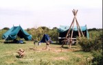 A view of Rhino Patrol's campsite