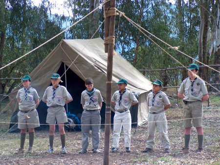 Kudu Patrol getting ready for final inspection on Sunday morning.