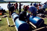 Kudu Patrol assembling their raft.