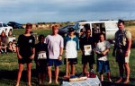 A very happy Kudu Patrol receives their trophy for winning the race.