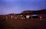 The view of some of the other competitor's campsites.