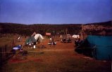 The view of some of the other competitor's campsites.