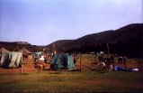 The view of some of the other competitor's campsites.