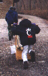 Mike the musher from Panther
Patrol, hard at work...