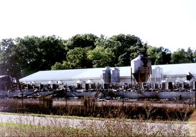 Hinz Farm fire damage