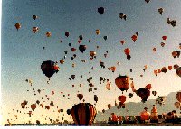 Look at all those hot air balloons would ya!
