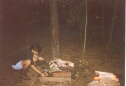 Taz tryng to start a fire