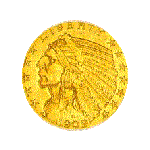 $2.50 Indian Quarter Eagle Obverse, 1908-1929.