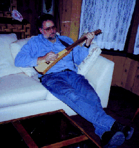 Relaxing with my Martin Backpacker.