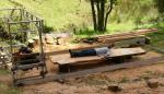 Macrocarpa table slab