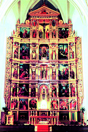 El gran retablo de Mond�jar, obra de Pedr�s y Mart�nez