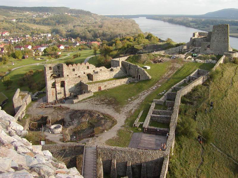 Castle Devin undergoing restoration.