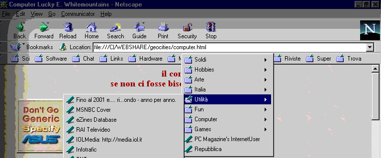 Cliccami per vedermi meglio - la barra personalizzata
