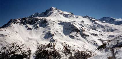 Bellecote visto da sopra les Bauches