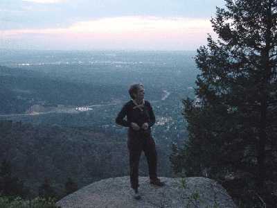 Carol, Barr Trail above Manitou Springs at dawn