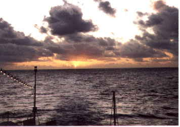 Sun rise over the Sea of  Cortez.