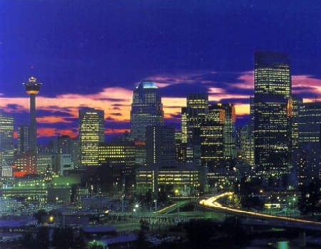 calgary at night